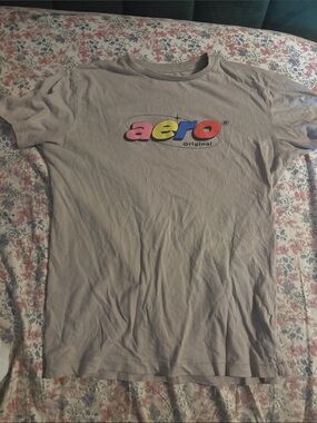 Aeropostale Lavender Tee with Multicolor Logo